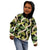 Black Hawaii Plumeria Lei With Tropical Leaves Kid Hoodie