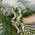 Black Hawaii Plumeria Lei With Tropical Leaves Skinny Tumbler