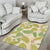 Beige Hawaii Plumeria Lei With Tropical Leaves Area Rug