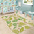 Beige Hawaii Plumeria Lei With Tropical Leaves Area Rug