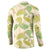 Beige Hawaii Plumeria Lei With Tropical Leaves Button Sweatshirt