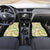 Beige Hawaii Plumeria Lei With Tropical Leaves Car Mats