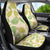 Beige Hawaii Plumeria Lei With Tropical Leaves Car Seat Cover