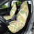 Beige Hawaii Plumeria Lei With Tropical Leaves Car Seat Cover