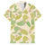 Beige Hawaii Plumeria Lei With Tropical Leaves Family Matching Long Sleeve Bodycon Dress and Hawaiian Shirt