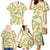 Beige Hawaii Plumeria Lei With Tropical Leaves Family Matching Mermaid Dress and Hawaiian Shirt