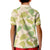 Beige Hawaii Plumeria Lei With Tropical Leaves Kid Polo Shirt