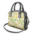 Beige Hawaii Plumeria Lei With Tropical Leaves Shoulder Handbag