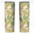 Beige Hawaii Plumeria Lei With Tropical Leaves Skinny Tumbler