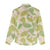 Beige Hawaii Plumeria Lei With Tropical Leaves Women Casual Shirt