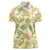 Beige Hawaii Plumeria Lei With Tropical Leaves Women Polo Shirt