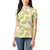 Beige Hawaii Plumeria Lei With Tropical Leaves Women Polo Shirt