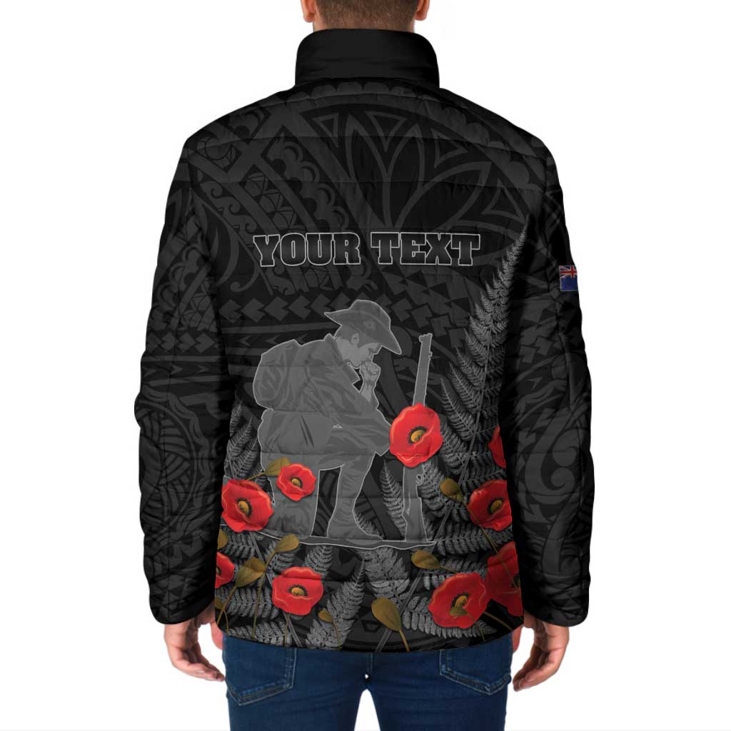 Personalised New Zealand ANZAC Day Padded Jacket Lest We Forget Soldier Memorial LT15 - Polynesian Pride