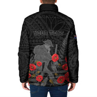 Personalised New Zealand ANZAC Day Padded Jacket Lest We Forget Soldier Memorial LT15 - Polynesian Pride