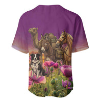 ANZAC Day Baseball Jersey Lest We Forget The Animals Of War LT15 - Polynesian Pride
