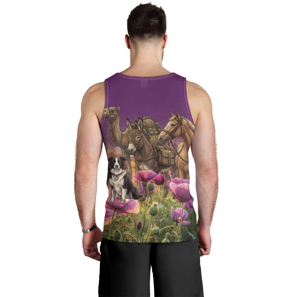 ANZAC Day Men Tank Top Lest We Forget The Animals Of War LT15 - Polynesian Pride