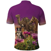 ANZAC Day Polo Shirt Lest We Forget The Animals Of War LT15 - Polynesian Pride