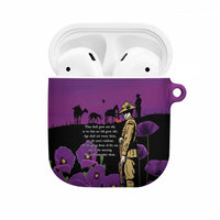 ANZAC Soldier and War Animals AirPods Case We Will Remember Them LT15 Purple - Polynesian Pride