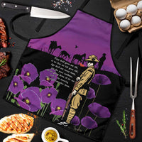 ANZAC Soldier and War Animals Apron We Will Remember Them LT15 Purple - Polynesian Pride