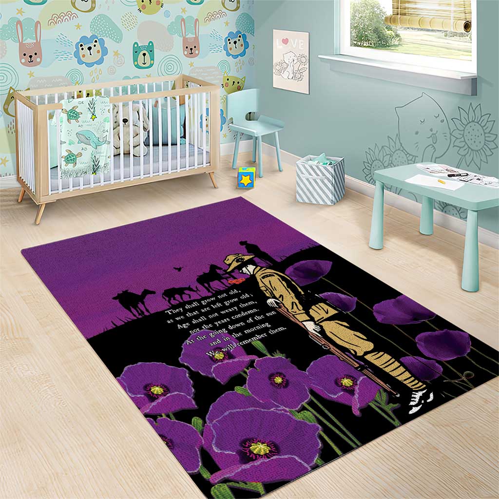 ANZAC Soldier and War Animals Area Rug We Will Remember Them LT15 - Polynesian Pride