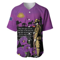 ANZAC Soldier and War Animals Baseball Jersey We Will Remember Them LT15 Purple - Polynesian Pride