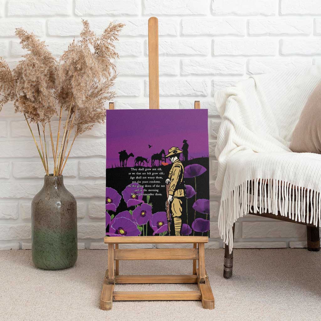 ANZAC Soldier and War Animals Canvas Wall Art We Will Remember Them LT15 - Polynesian Pride