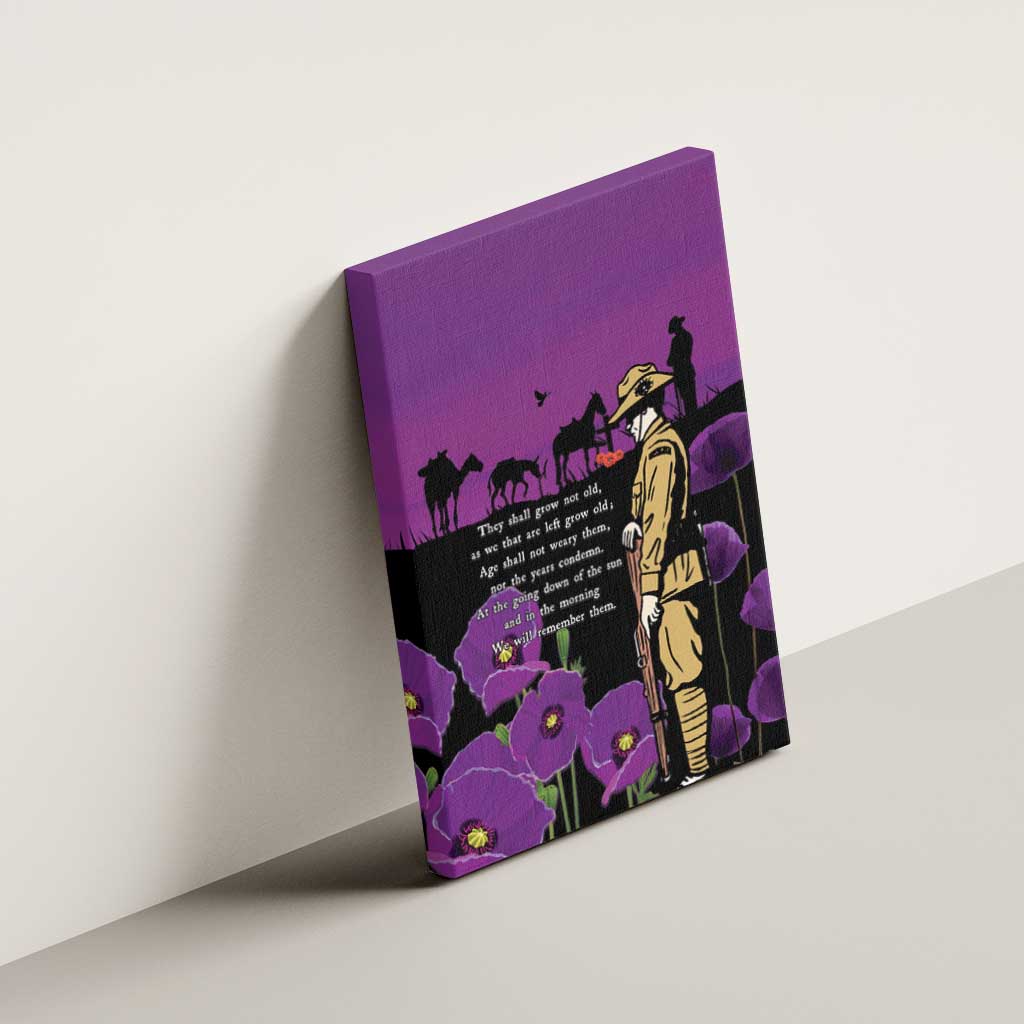 ANZAC Soldier and War Animals Canvas Wall Art We Will Remember Them LT15 - Polynesian Pride