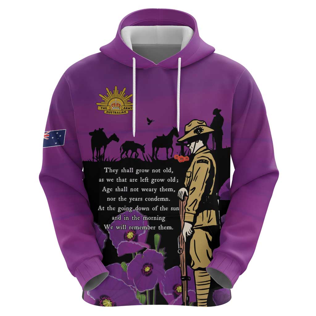 ANZAC Soldier and War Animals Hoodie We Will Remember Them LT15 - Polynesian Pride