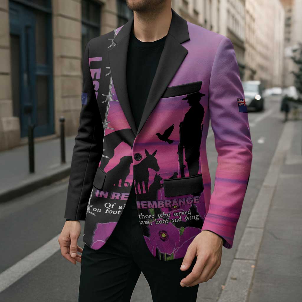 Personalised ANZAC War Animals Blazer Lest We Forget Memorial LT15 - Polynesian Pride