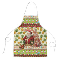 Hawaiian Santa Aloha Pineapple Christmas Apron Mele Kalikimaka LT15 Cream - Polynesian Pride