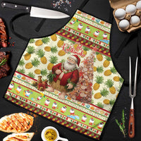 Hawaiian Santa Aloha Pineapple Christmas Apron Mele Kalikimaka LT15 Cream - Polynesian Pride