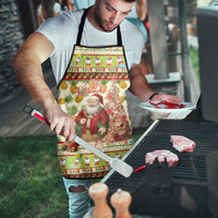 Hawaiian Santa Aloha Pineapple Christmas Apron Mele Kalikimaka LT15 - Polynesian Pride