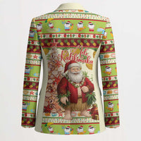 Hawaiian Santa Aloha Pineapple Christmas Blazer Mele Kalikimaka LT15 - Polynesian Pride