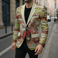 Hawaiian Santa Aloha Pineapple Christmas Blazer Mele Kalikimaka LT15 - Polynesian Pride