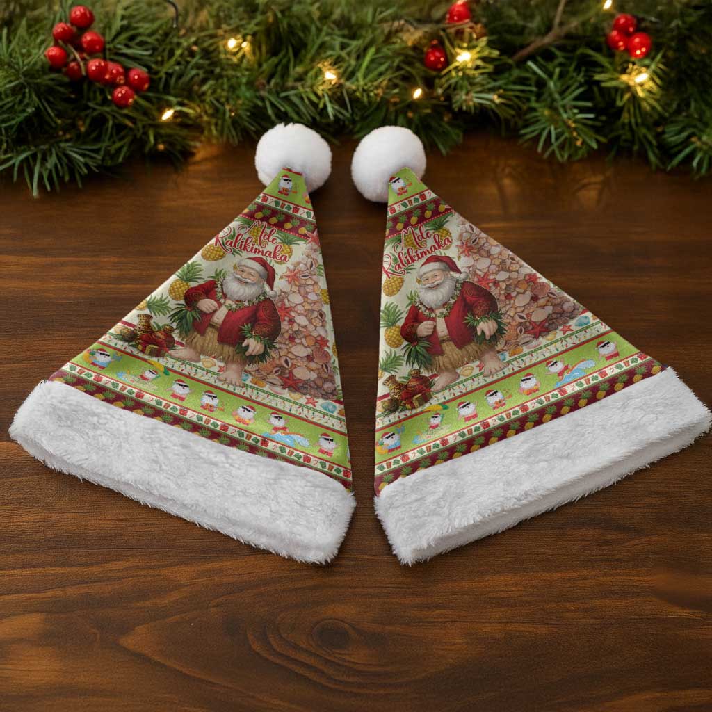 Hawaiian Santa Aloha Pineapple Christmas Santa Hat Mele Kalikimaka LT15 - Polynesian Pride