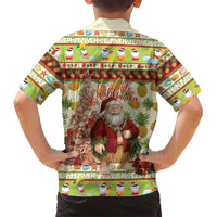 Hawaiian Santa Aloha Pineapple Christmas Kid Hawaiian Shirt Mele Kalikimaka LT15 - Polynesian Pride