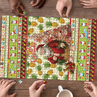 Hawaiian Santa Aloha Pineapple Christmas Puzzle Mele Kalikimaka LT15 - Polynesian Pride