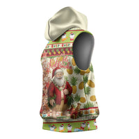 Hawaiian Santa Aloha Pineapple Christmas Sleeveless Hoodie Mele Kalikimaka LT15 - Polynesian Pride
