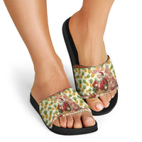 Hawaiian Santa Aloha Pineapple Christmas Slide Sandals Mele Kalikimaka LT15 - Polynesian Pride