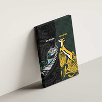 New Zealand and South Africa Rugby Canvas Wall Art Silver Fern With Springboks LT15 - Polynesian Pride