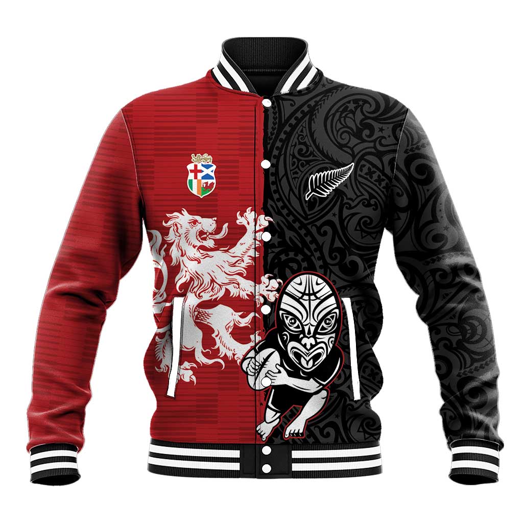 Custom British Lions New Zealand Baseball Jacket Unique Style LT18 Unisex Red - Polynesian Pride
