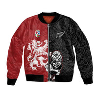Custom British Lions New Zealand Bomber Jacket Unique Style LT18 Unisex Red - Polynesian Pride