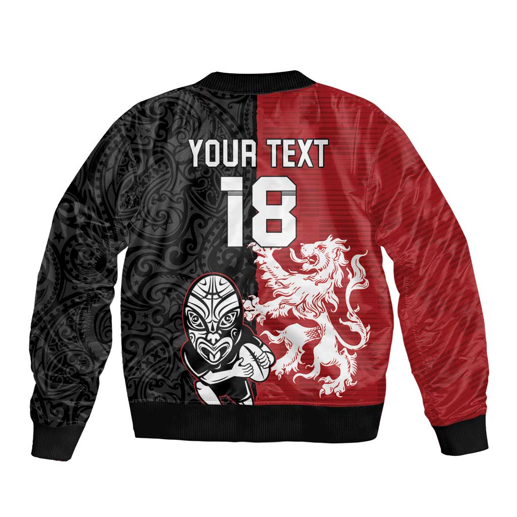 Custom British Lions New Zealand Bomber Jacket Unique Style LT18 - Polynesian Pride