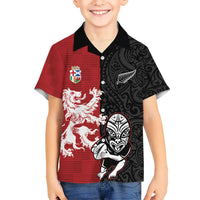 Custom British Lions New Zealand Kid Hawaiian Shirt Unique Style LT18 Kid Red - Polynesian Pride