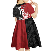 Custom British Lions New Zealand Kid Short Sleeve Dress Unique Style LT18 - Polynesian Pride