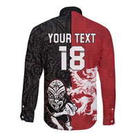 Custom British Lions New Zealand Long Sleeve Button Shirt Unique Style LT18 - Polynesian Pride