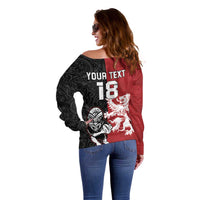 Custom British Lions New Zealand Off Shoulder Sweater Unique Style LT18 - Polynesian Pride