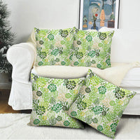 Green Aloha Hawaiian Pillow Cover Monstera Hibiscus Tropical Pattern LT19 - Polynesian Pride