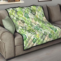 Green Aloha Hawaiian Quilt Monstera Hibiscus Tropical Pattern LT19 - Polynesian Pride
