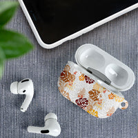 Brown Aloha Hawaiian AirPods Case Monstera Hibiscus Tropical Pattern LT19 - Polynesian Pride